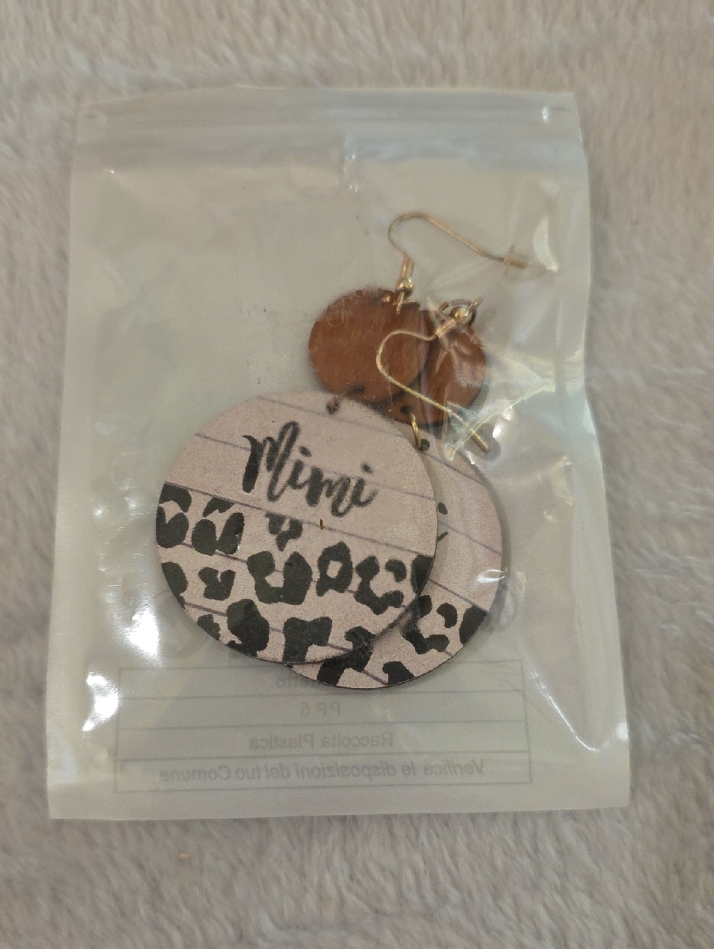 Mimi Leopard Print Circle Drop Earrings